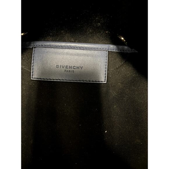 GIVENCHY PARIS Gray Blue Ombre Canvas Logo Bond Tote Shopper Shoulder Bag - Picture 12 of 13
